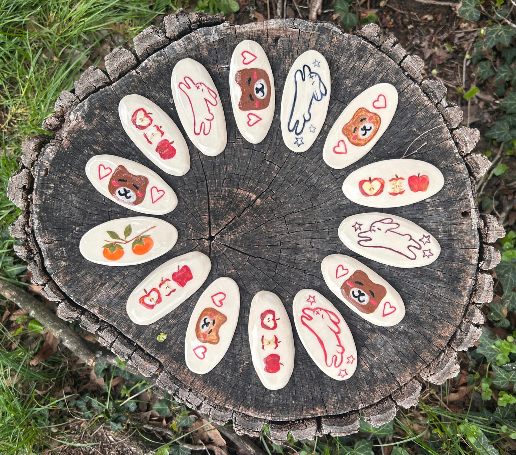 Ceramic French Barrettes/Hair Clips